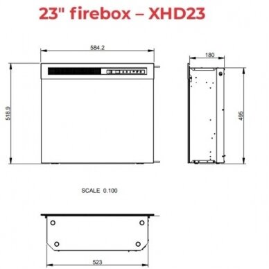 DIMPLEX VENA WHITE-LIGHT OAK 23 XHD elektrikamin 2