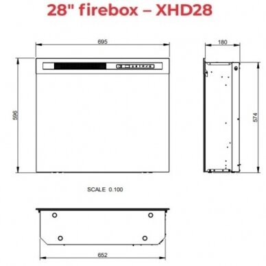 DIMPLEX VENA WHITE-CONCRETE 28 XHD elektrikamin 2