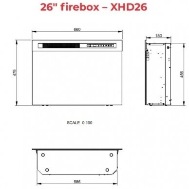 DIMPLEX VENA WHITE-LIGHT OAK 26 XHD elektrikamin 2