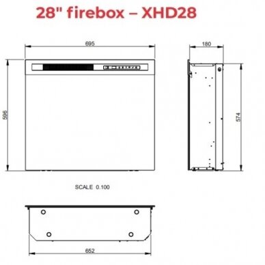 DIMPLEX VENA WHITE-OAK 28 XHD brīvi stavošs elektrokamīns 2