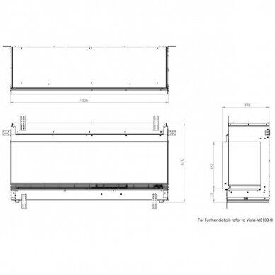 DIMPLEX VISTA 130 III электрокамин встраиваемый 3