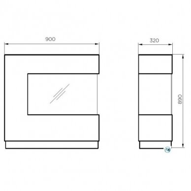 DIMPLEX ZEN R CONCRETE free standing electric fireplace 2