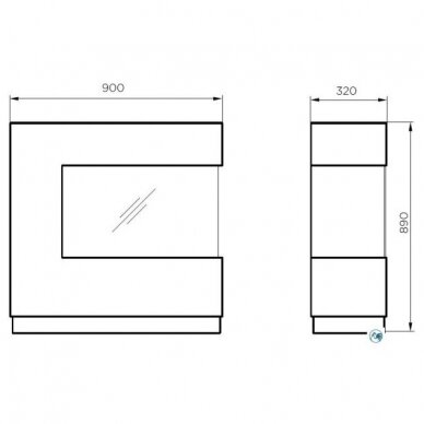 DIMPLEX ZEN R WHITE pastatomas elektrinis židinys su apdaila 2