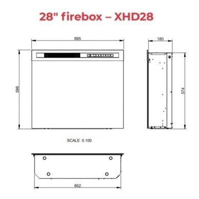 DIMPLEX ZUNI CONCRETE-WHITE 28 XHD Elektrokamin 2