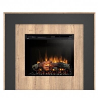 DIMPLEX ZUNI LIGHT OAK-BLACK 28 XHD pastatomas elektrinis židinys su apdaila 1