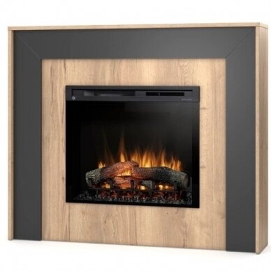 DIMPLEX ZUNI LIGHT OAK-BLACK 28 XHD brīvi stavošs elektrokamīns