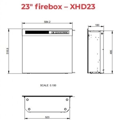 DIMPLEX ZUNI BLACK-LIGHT OAK 23 XHD elektrikamin 3