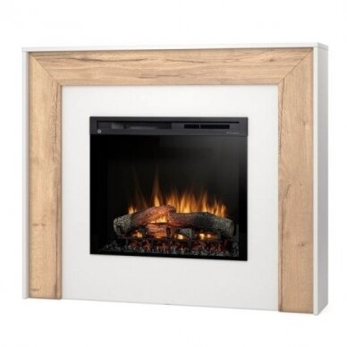 DIMPLEX ZUNI WHITE-LIGHT OAK 28 XHD электрические камин с порталомa) 1