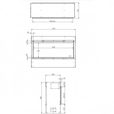 FABER e-Box 1000-450 ST электрокамин встраиваемый 1