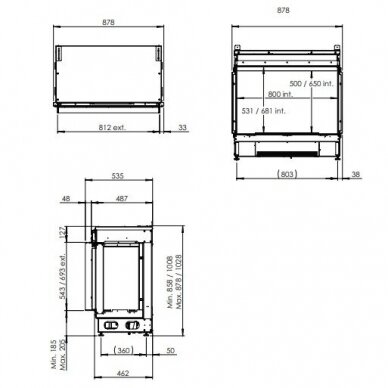 FABER e-MatriX Mood 800-500 II electric fireplace insert 1