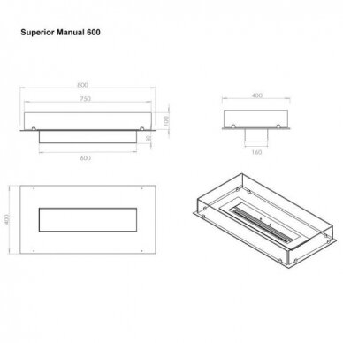 FOCO FREE 800 bioethanol fireplace insert 1