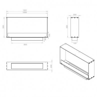 FOCO ONE 1000 SLIM  biokamin sisseehitatav 3