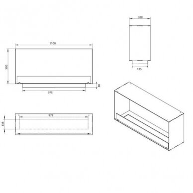 FOCO ONE 1100 MEDIUM biokamin sisseehitatav 3