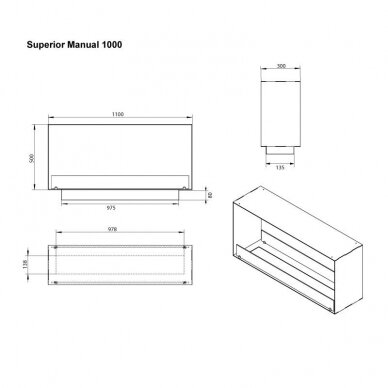 FOCO TWO 1100 MEDIUM bioethanol built-in fireplace 3