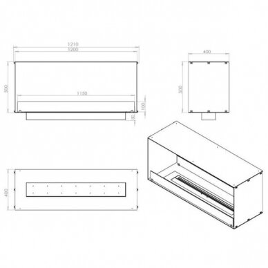 FOCO TWO 1200 biokamin sisseehitatav 3