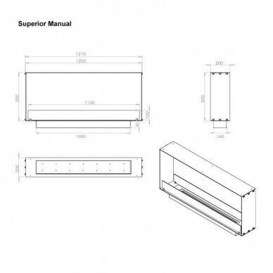 FOCO TWO 1200 SLIM биокамин встраиваемый 4