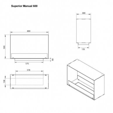 FOCO TWO 800 MEDIUM bioethanol built-in fireplace 2