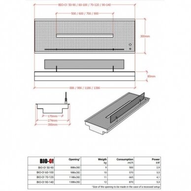 FURO BIO-O 70-120 automatinis biožidinys degiklis įmontuojamas 2