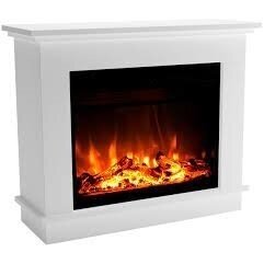 GLOW FIRE ATLAS WHITE free standing electric fireplace