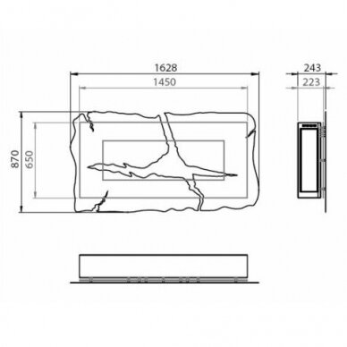 GlammFire APOLLO IV bioethanol fireplace wall-mounted 1