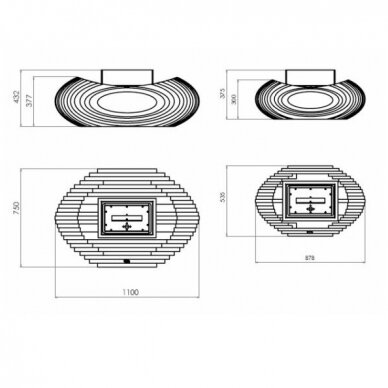 GlammFire BACO free standing biofireplace 6