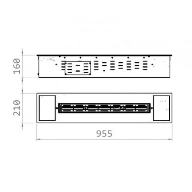 GlammFire Crea7ion EVOPlus 600 FIRE LINE sisseehitatav biokamin 3