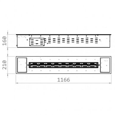 GlammFire Crea7ion EVOPlus 800 FIRE LINE биокамин встраиваемый 3