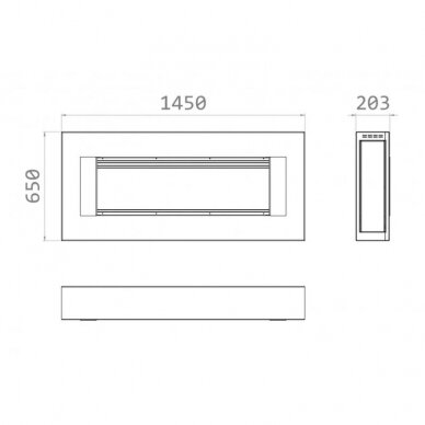 GlammFire MITO GENESIS biokamin seinale 3