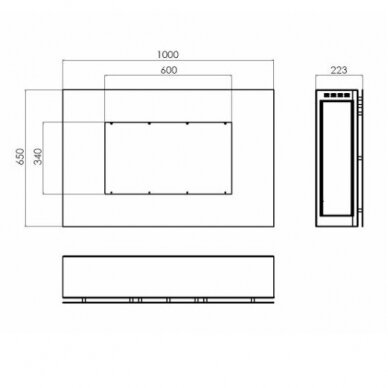 GlammFire MITO SMALL biokamin seinale 3