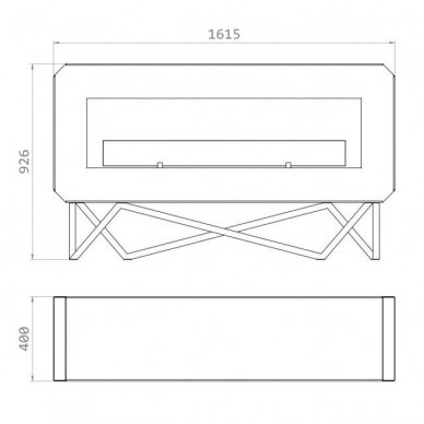 GlammFire URBAN free standing biofireplace 1