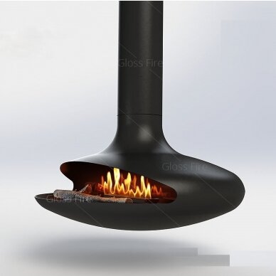 GLOSS FIRE ART 001 ceiling mounted bioethanol fireplace 1