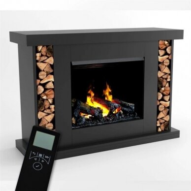 GLOW FIRE ARES BLACK free standing electric fireplace 3