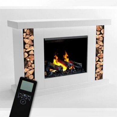 GLOW FIRE ARES WHITE free standing electric fireplace 2