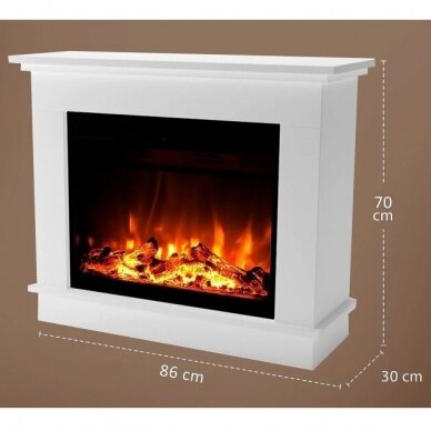 GLOW FIRE ATLAS GREY free standing electric fireplace 1