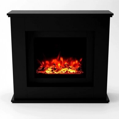 GLOW FIRE EUROPA BLACK free standing electric fireplace 1