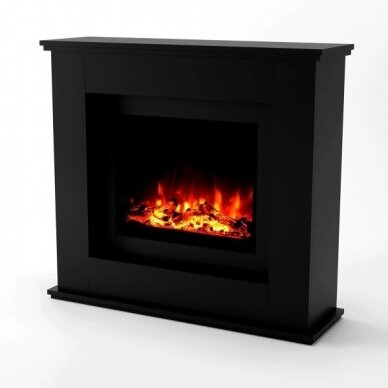 GLOW FIRE EUROPA BLACK free standing electric fireplace