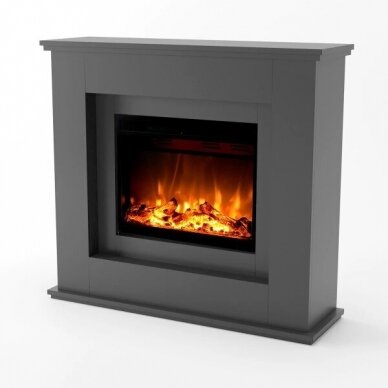 GLOW FIRE EUROPA GREY free standing electric fireplace