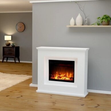 GLOW FIRE EUROPA WHITE free standing electric fireplace 2