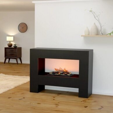 GLOW FIRE FALLADA Cassette 600 BLACK free standing electric fireplace