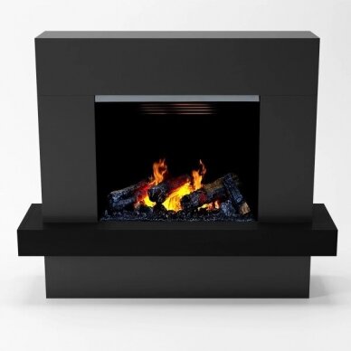 GLOW FIRE HERA BLACK free standing electric fireplace 1