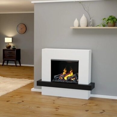 GLOW FIRE HERA WHITE free standing electric fireplace