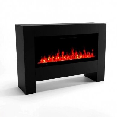 GLOW FIRE HERMES BLACK pastatomas elektrinis židinys su apdaila