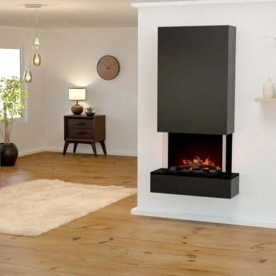 GLOW FIRE HOLDERLIN HOCH BLACK elektrikamin seinale