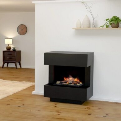 GLOW FIRE KLEIST Cassette 600 BLACK free standing electric fireplace