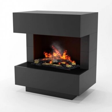 GLOW FIRE KLEIST Cassette 600 BLACK free standing electric fireplace 1