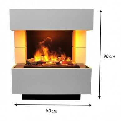 GLOW FIRE KLEIST Cassette 600 BLACK free standing electric fireplace 3