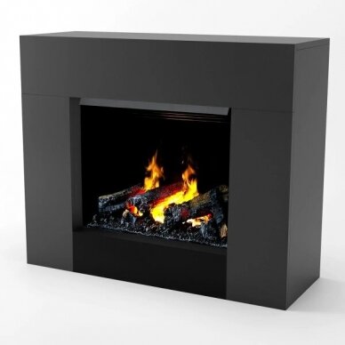 GLOW FIRE KRONOS BLACK free standing electric fireplace 1