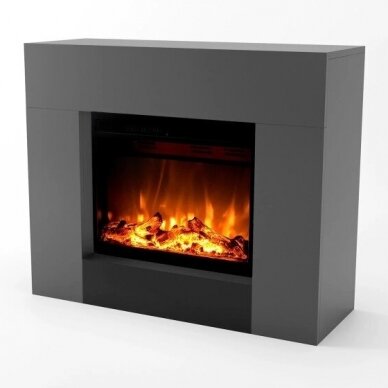 GLOW FIRE METIS GREY free standing electric fireplace 1