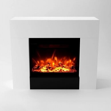 GLOW FIRE METIS WHITE free standing electric fireplace 1