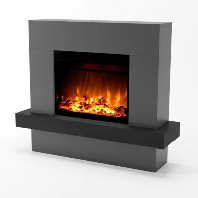 GLOW FIRE PANDORA GREY free standing electric fireplace